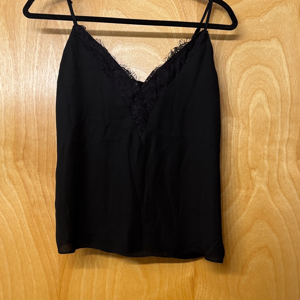 Socialite Black Lace-Trim Camisole